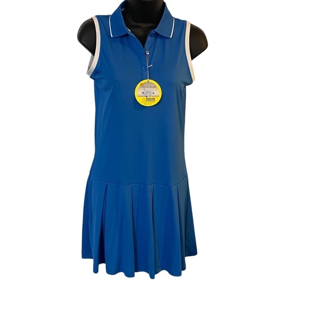 NWT Nicklaus eco blue sleeveless tennis golf dress size youth XL 18/20
